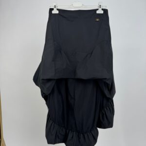 Spódnica asymetryczna marszczona czarna, rozmiar M/L