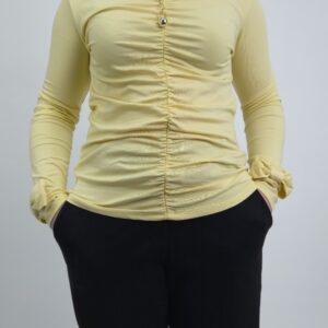 Bluzka z marszczeniem bananowy, rozmiar uniwersalny