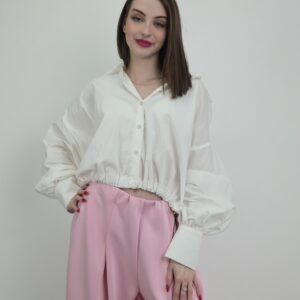 Bluzka biała fason nietoperz, rozmiar S/M