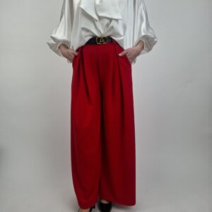 Spodnie typu marcelki szlachetna czerwień, rozmiar uniwersalny