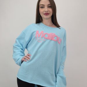 Bluza błękitna z bawełny pętelkowej, rozmiar uniwersalny