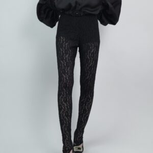 Legginsy czarne koronkowe, rozmiar S/M