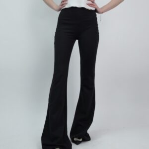 Spodnie czarne modelujące dzwony, rozmiar XS/S
