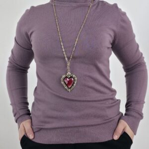 Golf damski jagodowy, rozmiar uniwersalny