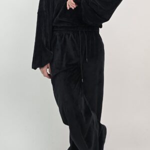 Dres welurowy czarny, rozmiar uniwersalny