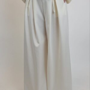 Spodnie eleganckie typu marcelki śmietankowe, rozmiar uniwersalny
