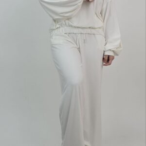 Dres welurowy śmietankowy, rozmiar uniwersalny