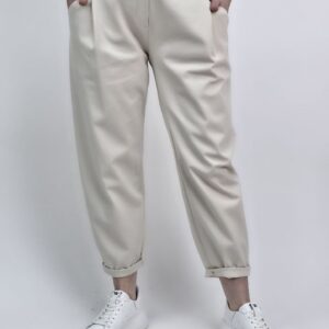 Spodnie bawełniane jasno beżowe, rozmiar uniwersalny