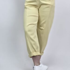Spodnie damskie bawełniane pastelowo żółte, rozmiar uniwersalny