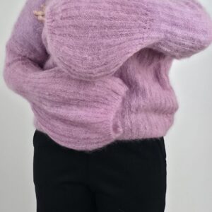 Sweter kid moher 80% dzwonek w kolorze jasno różowym, rozmiar uniwersalny