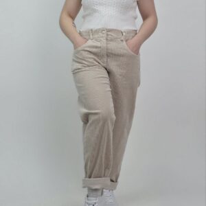 Spodnie sztruksowe jasny beż, rozmiar uniwersalny