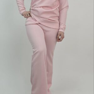 Komplet damski elegancki pastelowy róż, rozmiar uniwersalny