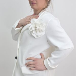 Marynarka masełkowa damska biała, rozmiar uniwersalny