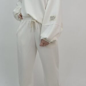 Komplet dresowy śmietankowy, rozmiar uniwersalny