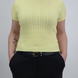 Bluzka dzianinowa słoneczny żółty, rozmiar uniwersalny