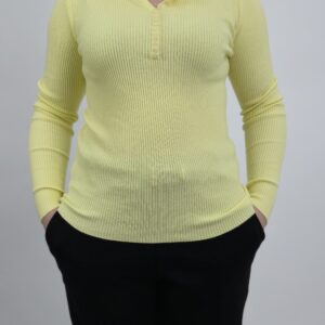 Bluzka wiskozowa w prążek żółta, rozmiar uniwersalny