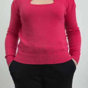 Sweter damski malinowy, rozmiar uniwersalny