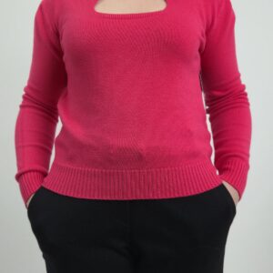 Sweter damski malinowy