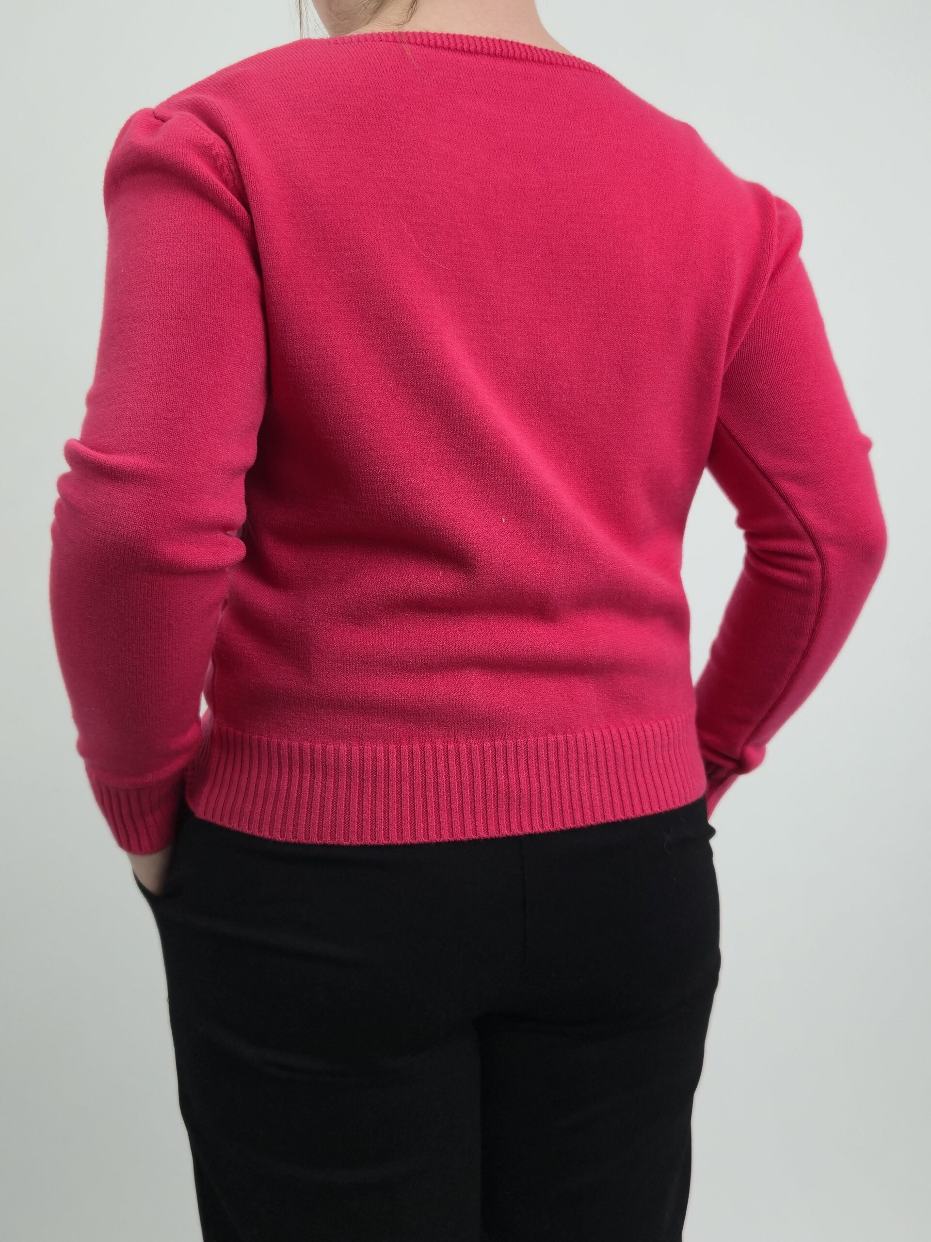Sweter damski malinowy - obrazek 3