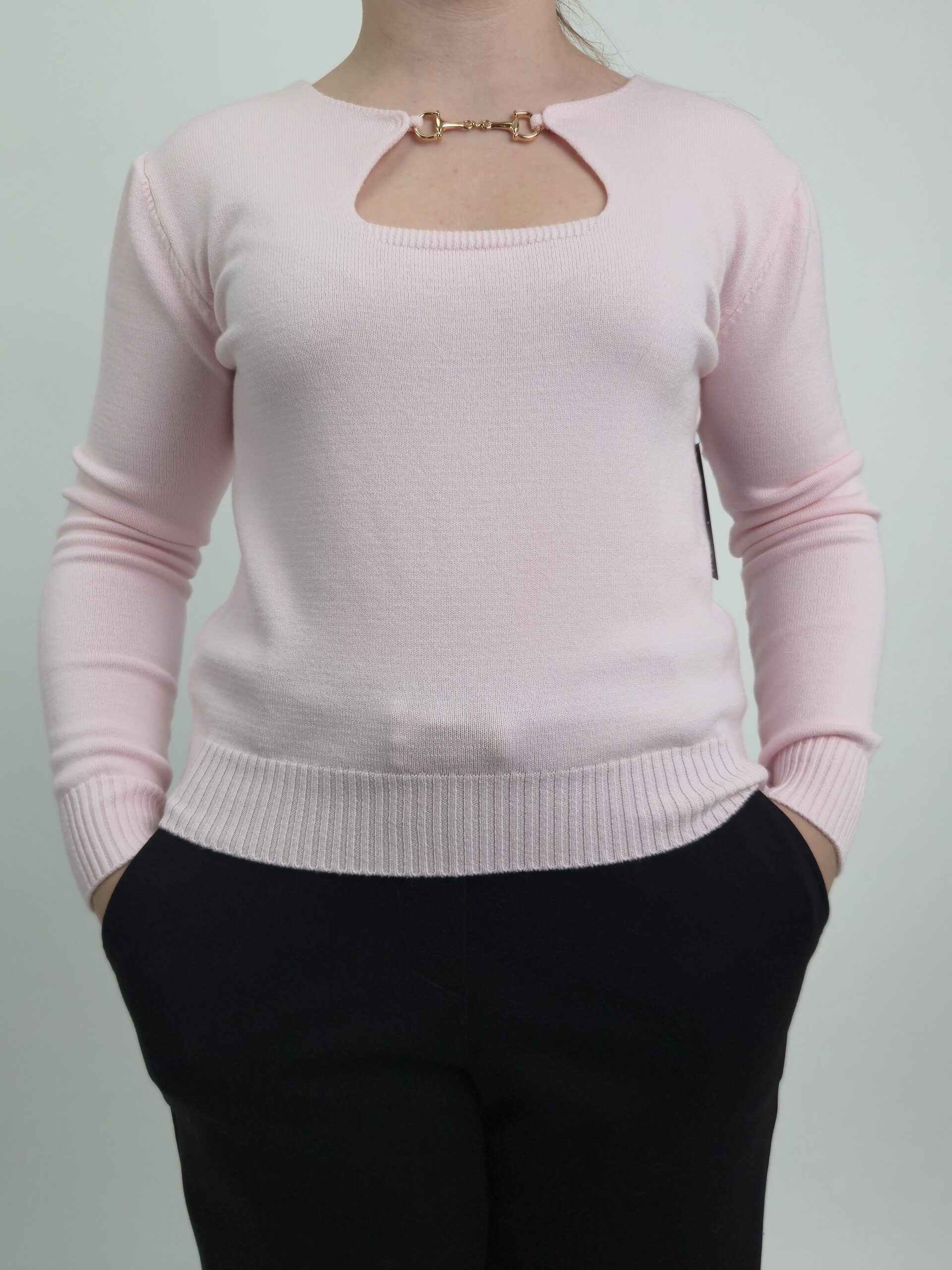 Sweter damski jasno różowy