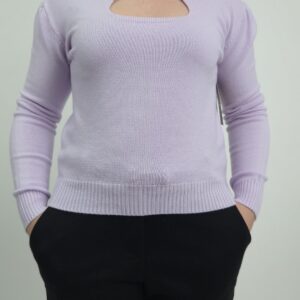 Sweter damski lawendowy