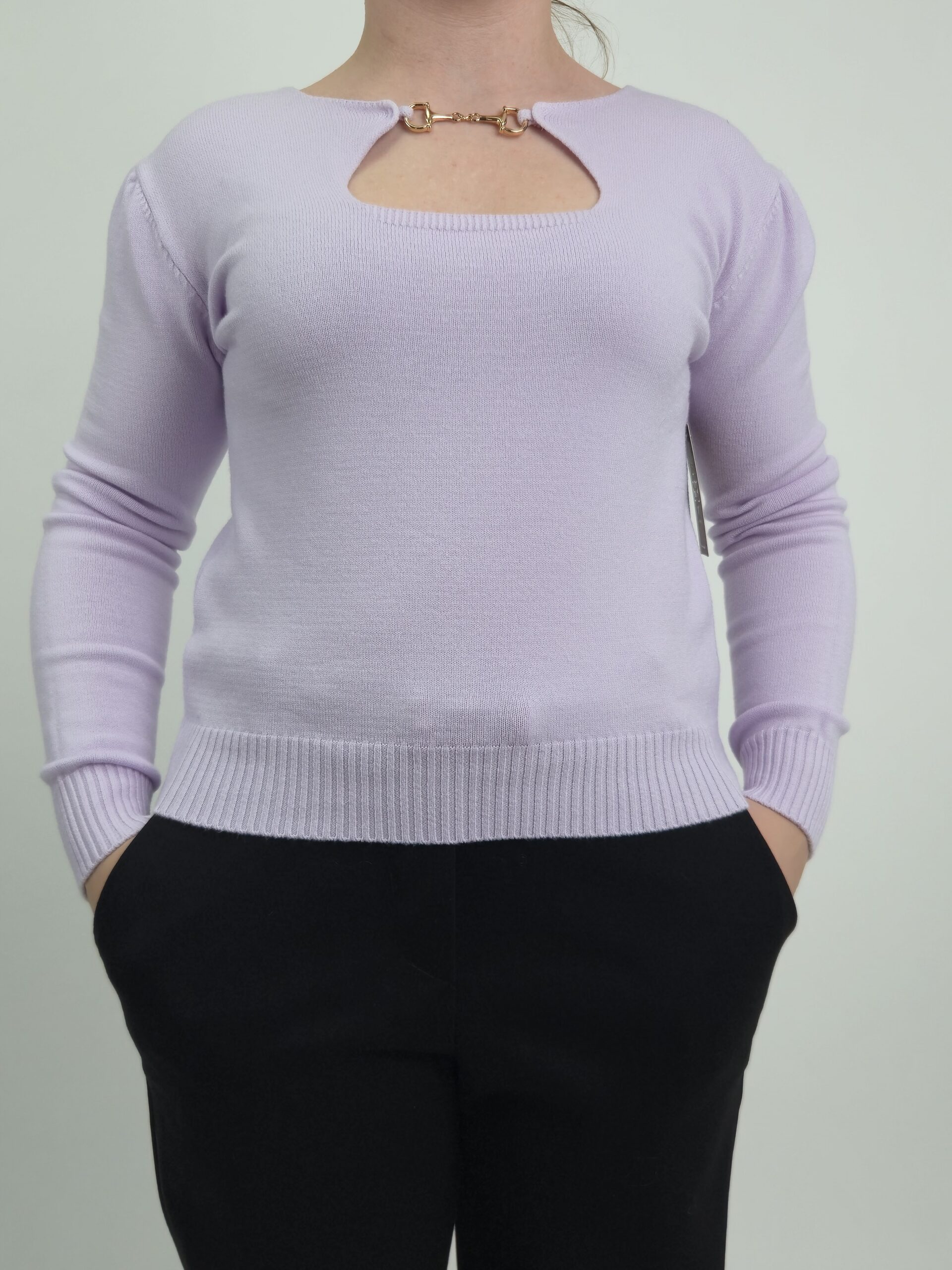 Sweter damski lawendowy