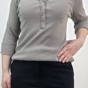 Bluzka bawełniana prążek fango, rozmiar uniwersalny