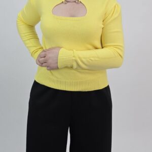 Sweter damski słoneczny żółty, rozmiar uniwersalny