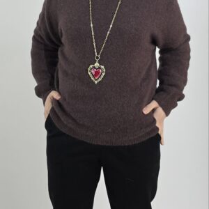 Sweter czekoladowy baby alpaka