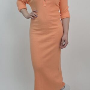 Sukienka bawełniana tuba prążek pomarańczowa, rozmiar uniwersalny
