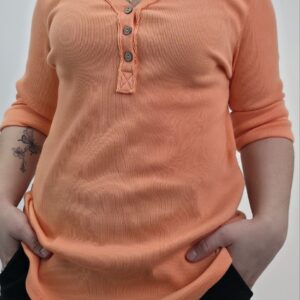 Bluzka bawełniana prążek pomarańczowa, rozmiar uniwersalny