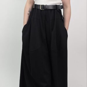 Spódnico-Spodnie z Paskiem czarne