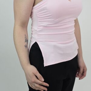 Top bez ramiączek jasny róż, rozmiar uniwersalny