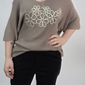 Bluzka prążek nietoperz fango, rozmiar uniwersalny