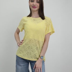Bluzka Ażurowa Soft Lace – Cytrynowa, rozmiar uniwersalny