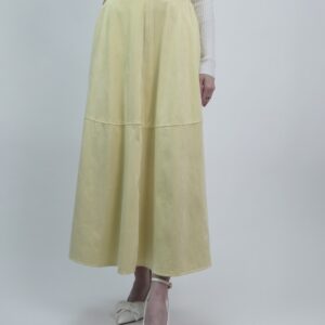 Luksusowa spódnica midi z miękkiego e-zamszu