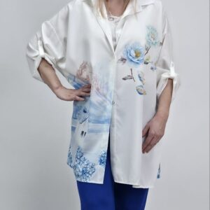 Koszula Oversize Blue Garden rozmiar uniwersalny - większy