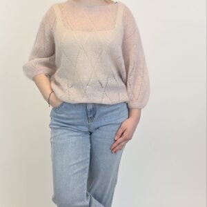 Sweter Kid Mohair Soft 3/4, kolor beżowy