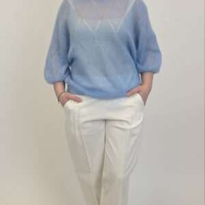 Sweter Kid Mohair Soft 3/4, kolor baby-blue