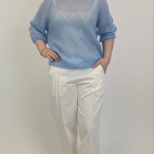Sweter Kid Mohair Soft 3/4, kolor baby-blue