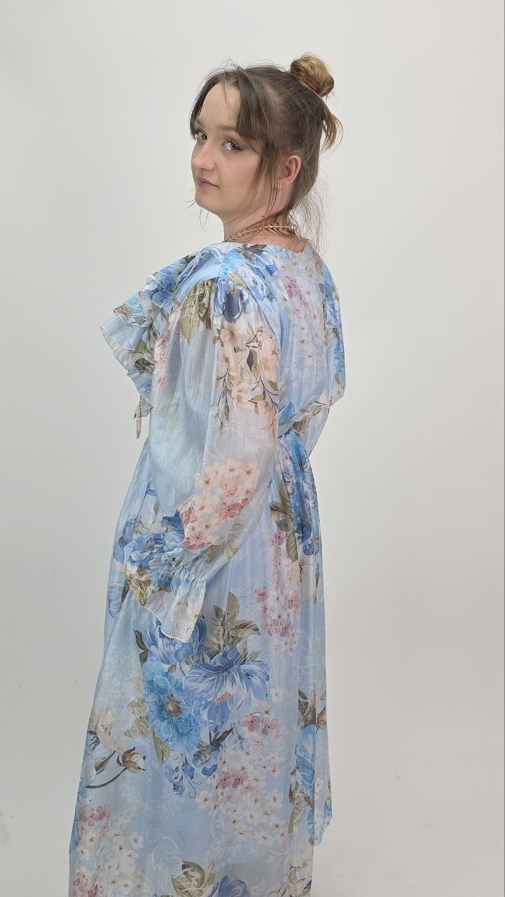 Sukienka Maxi Blue Floral Romance 💙🌸 - obrazek 4
