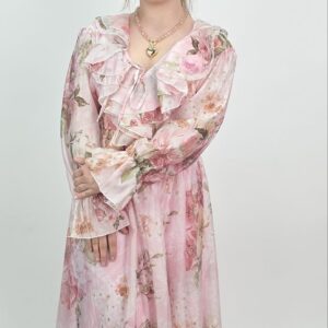 Sukienka Maxi Pink Floral Romance🌸