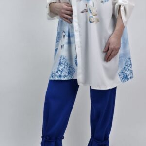 Koszula Oversize Blue Garden rozmiar uniwersalny - większy