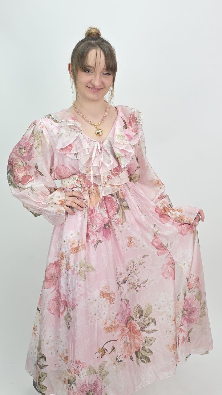 Sukienka Maxi Pink Floral Romance🌸