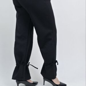 Spodnie Masełkowe z Wiązaniem – klasyczna czerń, rozmiar uniwersalny