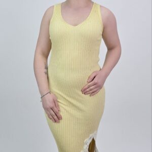 Sukienka Midi Tuba Lace Yellow