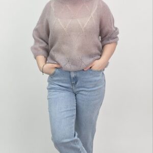 Sweter Kid Mohair Soft 3/4, kolor fango