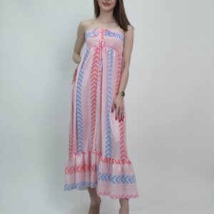 Sukienka maxi letnia boho bez ramiączek