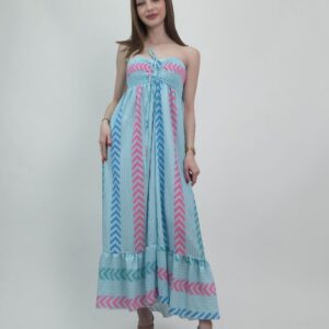 Sukienka maxi letnia boho bez ramiączek