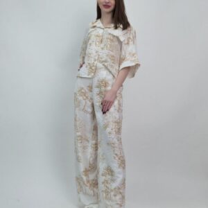 Komplet damski wiskoza koszula spodnie boho